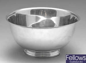 A 1950's silver footed bowl, by Tiffany & Co.