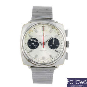 BREITLING - a gentleman's stainless steel Top Time chronograph bracelet watch.
