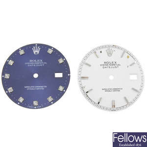 ROLEX - a group of three dials.