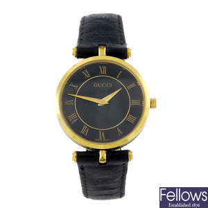 GUCCI - a gentleman's gold plated 2040M wrist watch.
