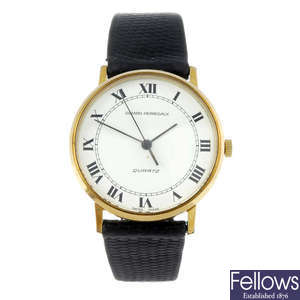 GIRARD-PERREGAUX - a gentleman's gold plated wrist watch.