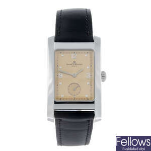 BAUME & MERCIER - a gentleman's stainless steel Hampton wrist watch.