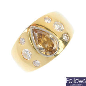 A 'brown' diamond dress ring.