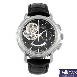 ZENITH - a gentleman's stainless steel El Primero Chronomaster chronograph wrist watch.