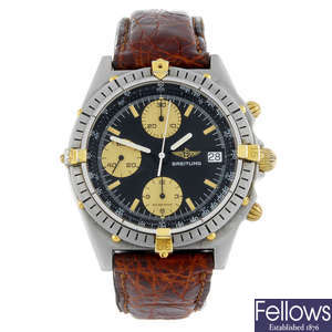 BREITLING - a gentleman's stainless steel Windrider Chronomat chronograph wrist watch.