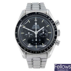 (125639-1-A) OMEGA - a gentleman's Speedmaster Professional Apollo XI chronograph bracelet watch.