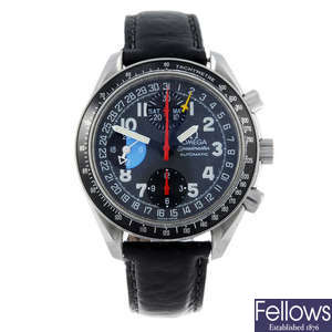 (126885-1-A) OMEGA - a gentleman's stainless steel Speedmaster chronograph wrist watch.