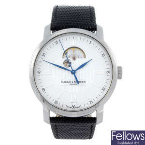 BAUME & MERCIER - a gentleman's stainless steel  Classima XL Executive wrist watch.