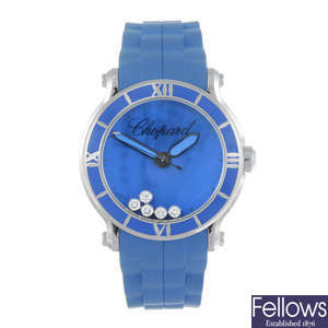 CHOPARD - a limited edition lady's stainless steel Happy Sport Xl Blue Lake wrist watch.