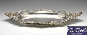 An early 20th century American silver serving tray. 