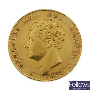George IV, Half-Sovereign 1827.