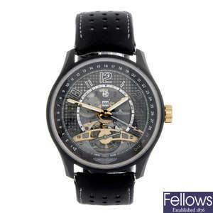 JAEGER-LECOULTRE - a limited edition gentleman's bi-metal AMVOX3 Tourbillon GMT wrist watch.
