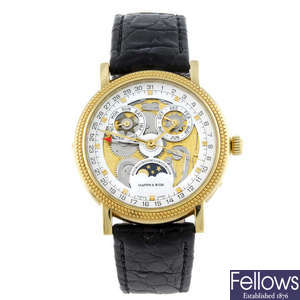 MAPPIN & WEBB - a gentleman's gold plated wrist watch.