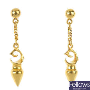 A pair of ear pendants.