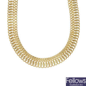 CARTIER - an 18ct gold necklace.