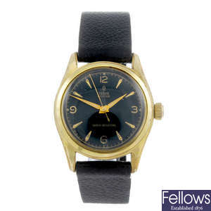 TUDOR - a mid-size gold plated Oyster wrist watch.