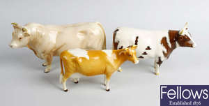 Five Beswick studies of cows and bulls. 