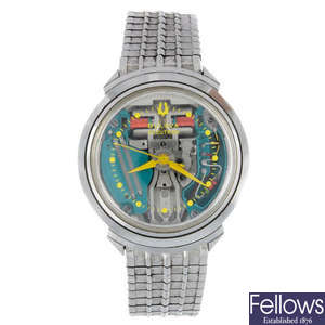 BULOVA - a gentleman's stainless steel Accutron Spaceview bracelet watch.