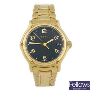 EBEL - a gentleman's 18ct yellow gold 1911 bracelet watch.