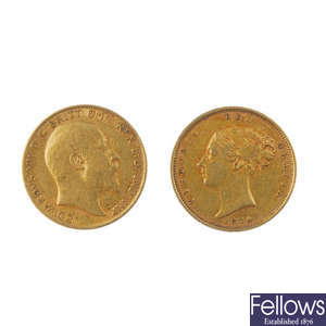 Half-Sovereigns (2) 1874, 1907, etc.