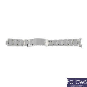 ROLEX - a gentleman's stainless steel Oyster bracelet with Oyster clasp.