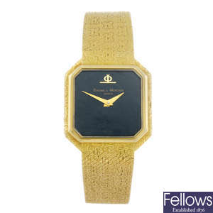 BAUME & MERCIER - a lady's 18ct yellow gold bracelet watch.