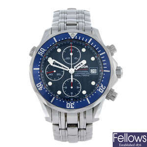 OMEGA - a gentleman's stainless steel Seamaster Professional 300M Chronograph bracelet watch.