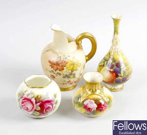 A group of four various Royal Worcester vases. 