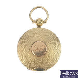 An early 20th century gold locket.
