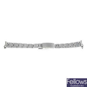 ROLEX - a lady's stainless steel Oyster bracelet.