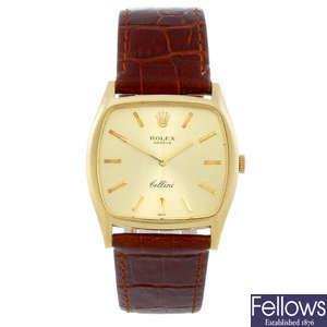 ROLEX - an 18ct yellow gold Cellini wrist watch.