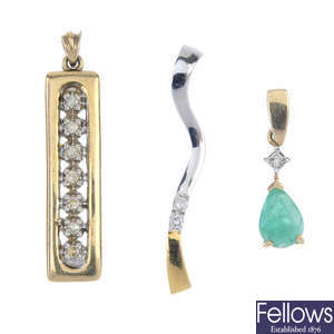 A selection of diamond and gem-set jewellery.