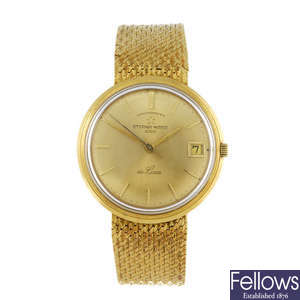 (540651-2-A) ETERNA - a gentleman's yellow metal Eterna-Matic bracelet watch.

