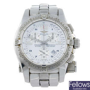 BREITLING - a gentleman's stainless steel Professional Emergency Mission chronograph bracelet watch.
