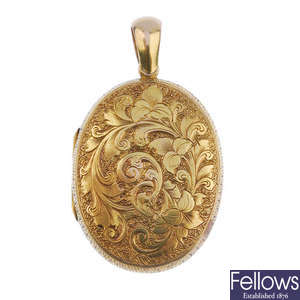 A late 19th century gold locket.