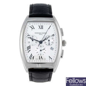 FREDERIQUE CONSTANT - a gentleman's stainless steel chronograph wrist watch.