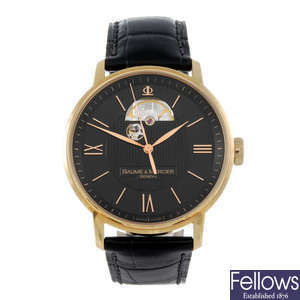 BAUME & MERCIER - a gentleman's 18ct rose gold Classima wrist watch.

