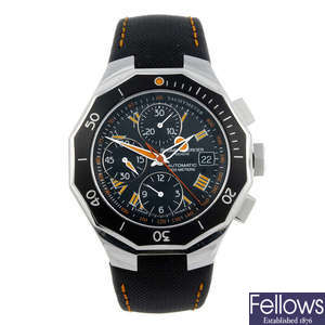 BAUME & MERCIER - a gentleman's stainless steel Riviera chronograph wrist watch.

