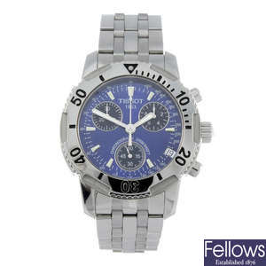 TISSOT - a gentleman's stainless steel PRS200 chronograph bracelet watch.