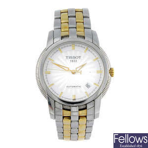 TISSOT - a gentleman's stainless steel Ballade III bracelet watch.