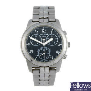 TISSOT - a gentleman's stainless steel PR50 chronograph bracelet watch.
