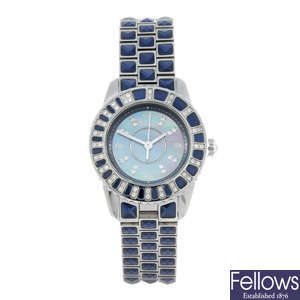 DIOR - a lady's stainless steel Christal bracelet watch.


