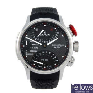 EDOX - a gentleman's stainless steel WRC Chronorally chronograph wrist watch.
