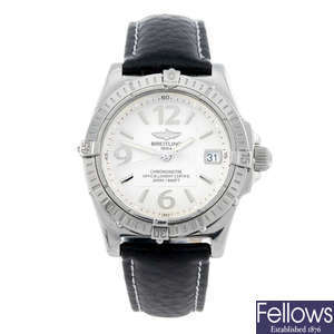 BREITLING - a lady's stainless steel Callisto wrist watch.
