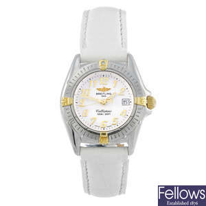BREITLING - a lady's stainless steel Callistino wrist watch.
