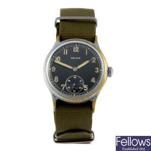 HELMA - a gentleman's nickel plated wrist watch.