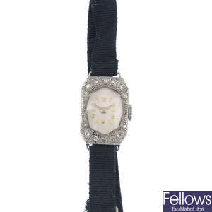 A lady's mid 20th century diamond manual wind cocktail watch.