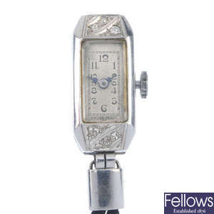 A mid 20th century diamond fob watch.