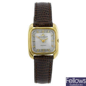 JAEGER-LECOULTRE - a lady's yellow metal Voguematic wrist watch.