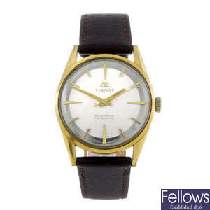 TISSOT - a gentleman's gold plated Seastar wrist watch.